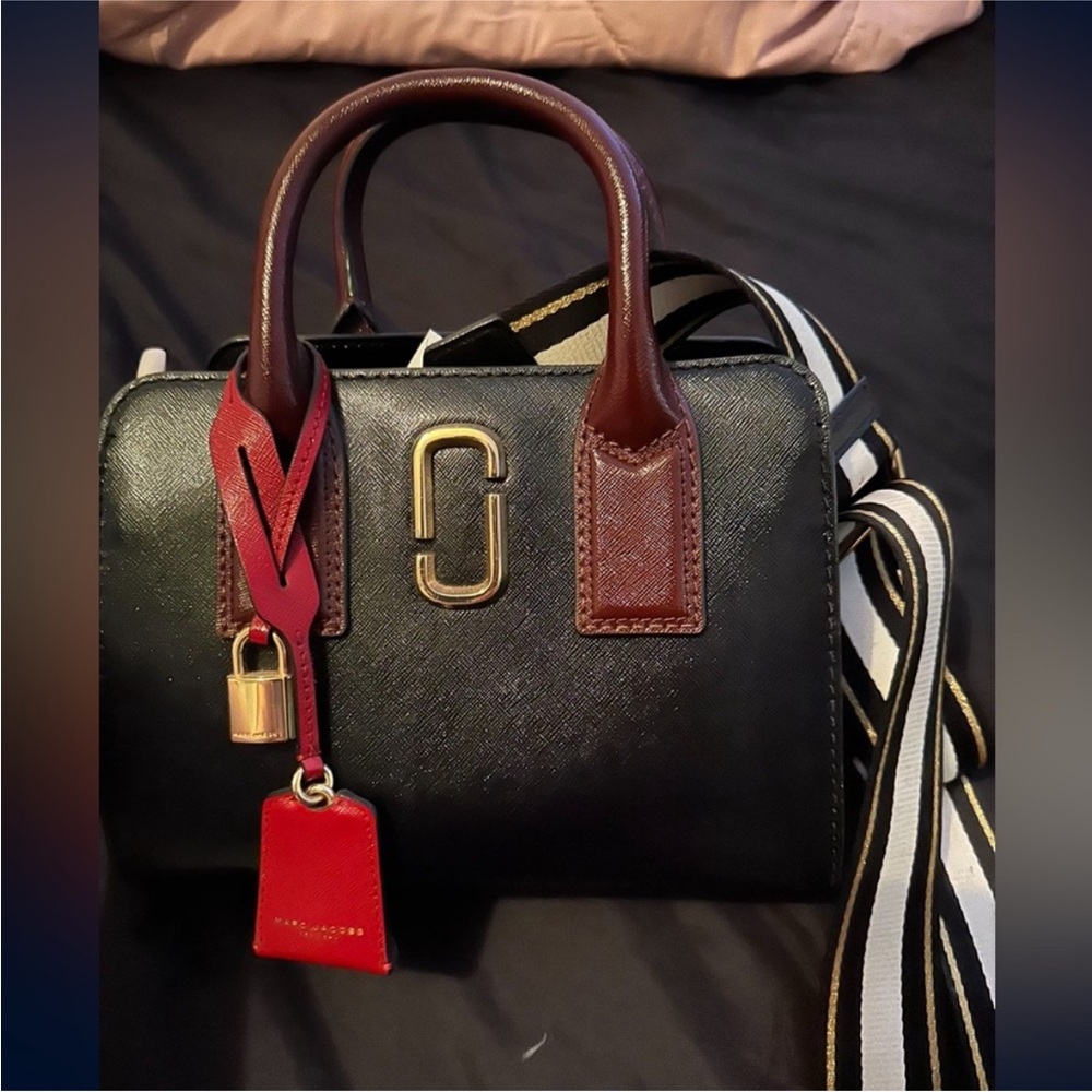 Marc Jacobs Black and Brown Crossbody Bag